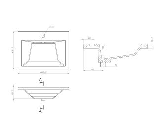 Раковина Grossman БЛИСС  10.R01.60.000 белая 60 см
